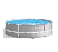 Kit Piscine hors sol tubulaire INTEX - Pris Frame - 366 x 99 cm - Ronde (Livrée avec pompe, cartouche et échelle) - 26716NP