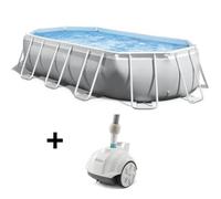Intex kit Piscine Prism Frame Ovale Tubulaire (l) 6,10 x (l) 3,05 x (h) 1,22m