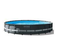 Kit Piscine hors sol tubulaire INTEX - Ultra XTR - 610 x 122 cm - Ronde (Filtre à sable, bâche, tapis de sol, échelle) - 26334GN