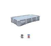 Kit Piscine hors sol tubulaire - Steel Pro - 366 x 201 x 66 cm - Rectangulaire - Avec épurateur à cartouche