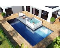 Kit piscine Luxe - Poseidon 8 x 4 x 1.50 m + 2 x 2 x 0.50 m