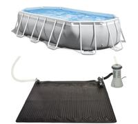 Piscine tubulaire Prism Frame ovale 6,10 x 3,05 x 1,22 m - Intex