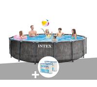 Kit piscine tubulaire Intex Baltik ronde 4,57 x 1,22 m + 6 cartouches de filtration