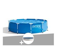 Kit piscine tubulaire Intex Metal Frame ronde 3,05 x 0,76 m + Bâche de protection