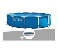 Kit piscine tubulaire Intex Metal Frame ronde 3,66 x 0,76 m + Bâche de protection