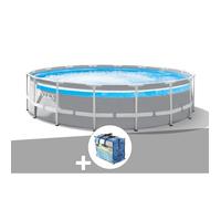 Kit piscine tubulaire Intex Prism Frame Clearview ronde 4,88 x 1,22 m + Bâche à bulles