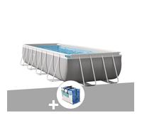 Piscine tubulaire Intex Prism Frame rectangulaire 4,88 x 2,44 x 1,07 m + Bâche à bulles