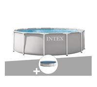 Kit piscine tubulaire Intex Prism Frame ronde 3,66 x 0,99 m + Bâche de protection
