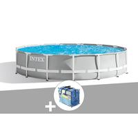 Kit piscine tubulaire Intex Prism Frame ronde 4,57 x 1,07 m + Bâche à bulles