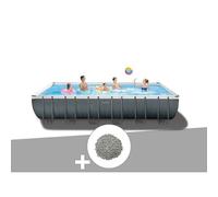 Kit piscine tubulaire Intex Ultra XTR Frame rectangulaire 7,32 x 3,66 x 1,32 m + 20 kg de zéolite