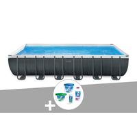 Kit piscine tubulaire Intex Ultra XTR Frame rectangulaire 7,32 x 3,66 x 1,32 m + Kit de traitement au chlore