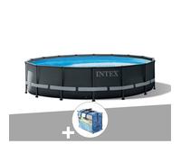 Kit piscine tubulaire Intex Ultra XTR Frame ronde 4,88 x 1,22 m + Bâche à bulles
