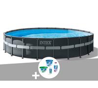 Kit piscine tubulaire Intex Ultra XTR Frame ronde 7,32 x 1,32 m + Kit de traitement au chlore