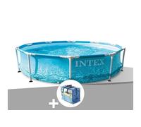 Kit piscine tubulaire Metal Frame Ocean ronde 3,05 x 0,76 m + Bâche à bulles