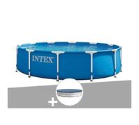 Kit piscine tubulaire Metal Frame ronde 3,66 x 0,76 m + Bâche de protection