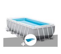 Piscine tubulaire Intex Prism Frame rectangulaire 4,88 x 2,44 x 1,07 m + Bâche à bulles