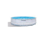 Kit piscine tubulaire Intex Prism Frame ronde 4,57 x 1,07 m + Bâche à bulles + Aspirateur