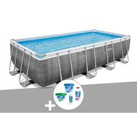 Kit piscine tubulaire rectangulaire Bestway Power Steel 5,49 x 2,74 x 1,22 m + Kit de traitement au chlore