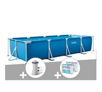 Kit piscine tubulaire rectangulaire Intex 4,50 x 2,20 x 0,84 m + Filtration à cartouche + 6 cartouches de filtration