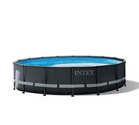 Kit piscine tubulaire Intex Ultra XTR Frame ronde 4,88 x 1,22 m + Bâche à bulles + 20 kg de zéolite