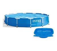Intex kit piscinette Metal Frame Ronde Tubulaire (ø) 3,66 x (h) 0,76m