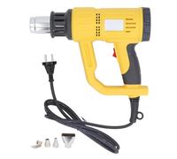 Kit pistolet à air chaud 1800 W - Chalumeau portatif à température variable de 50 à 600 degrés Celsius - Paramètres de débit d'air de 300 L et 500 L - 4 buses pour le retrait de