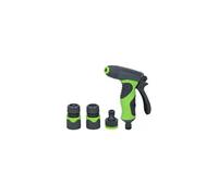Kit pistolet d'arrosage 3 raccords 1/2" 8 modes de pulvérisation Poignée softgrip