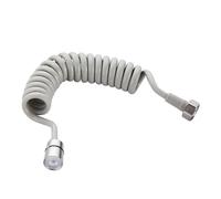 Kit pistolet pulvérisateur pour toilettes - Extension de tuyau de douche télescopique - Tuyau d'eau élastique multi-usage avec G1/2 - Ajustement universel pour robinet et salle de bain (gris 5 m)