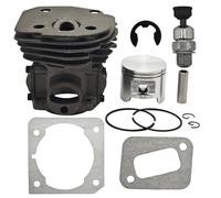 Kit piston cylindre 44mm L7T 2 temps bougie d'allumage avec valve de décompression pour Husqvarna 43CC 47CC 49CC 52CC 254 257 261 262