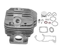 Kit piston-cylindre 52 mm en alliage d'aluminium de haute qualité pour tronçonneuse MS440 044 : pièces de rechange, joint d'huile, roulement et jeu de joints de roulement.