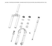 Kit Piston Fourche Rockshox 35s A1 2021 Soloair 100-160mm Noir