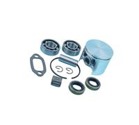 Kit piston/roulement de vilebrequin 50 mm compatible avec les tronçonneuses Champ 630 et 670 II : joint d'huile for pignon à billes, joint de cage à aiguilles, pièce de rechange.