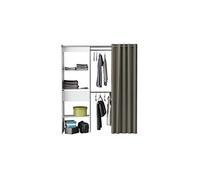 Kit placard extensible SPACE en panneaux de particules Blanc perle - Dim 168,2 x 187 x 50 cm --