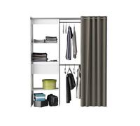 Dressing et penderie Pegane Kit placard extensible SPACE en panneaux de particules Blanc perle - Dim 168,2 x 187 x 50 cm --
