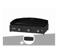 Kit plancha à gaz pure 375 noire le marquier + housse de protection