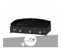 Kit plancha à gaz pure 375 noire le marquier + kit 3 spatules
