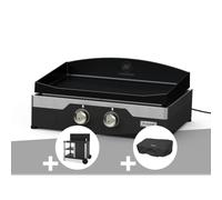 Kit plancha électrique allure 260 duo le marquier + desserte + housse