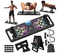 Kit planche de pompes avec compteur automatique, 24 in 1 planche push-up multifonction, pliable planche de pompe multifonction pour pompes, maison, gymnastique, équipement
