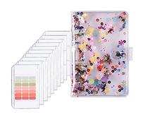 Kit planificateur budgétaire A6 allemand, avec 10 pochettes à relier, enveloppes d'argent, 21 étiquettes autocollantes, méthode d'enveloppe, planificateur budgétaire, organiseur pour planificateur