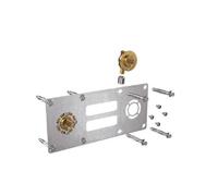 Kit plaque ROBIFIX pour tube PER ou PB - Entraxe 50mm - raccord coudé à glissement - Ø sortie M3/8"" - tube Ø 12mm