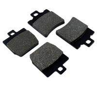 Kit plaquettes RMS compatible avec Yamaha Aerox, compatible avec MBK Nitro | Garnitures de frein pour l’avant et l’arrière, ensemble de 4; types 696/S10, 701/S32; références FA193, FA268, MCB696, MCB701