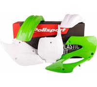 Polisport Off Road Mx Kawasaki Kx85/100 01-13 Oem 90541 Plastics Kit Vert,Blanc