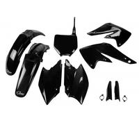 Ufo Kawasaki Kxf 250 2004-2005 Kakit203f-001 Fork Protectors & Plastics Kit Noir