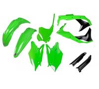Ufo Kawasaki Kxf 250 2018-2020 Kakit225f-999k Fork Protectors & Plastics Kit Vert