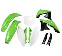 Ufo Kawasaki Kxf 450 2009-2011 Kakit213f-999 Fork Protectors & Plastics Kit Vert