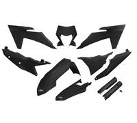 kit plastique carènes FULL Ktm Exc 150 250 300 350 450 500 2024 noir porte-phare