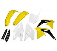 Ufo Suzuki Rmz 250 2010-2018 Sukit416f-999w Fork Protectors & Plastics Kit Jaune