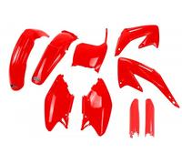 Ufo Honda Cr 125/250 2002-2003 Hokit101f-070 Fork Protectors & Plastics Kit Rouge
