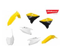 Polisport Mx Restyling Suzuki Rm125/250 01-08 Oem 90864 Plastics Kit Jaune,Blanc