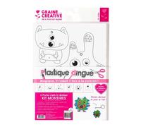 Kit Plastique Dingue pour 6 Porte-clés Monstres